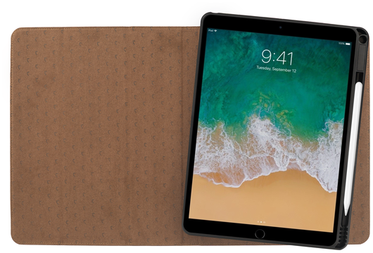 Rosso Elite iPad 10.2 / Pro 10.5 Hoes 2-in-1 Echt Leer Book Case Bruin afbeelding 8
