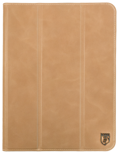 Rosso Elite iPad 10.2 / Pro 10.5 Hoes 2-in-1 Echt Leer Book Case Lichtbruin afbeelding 3