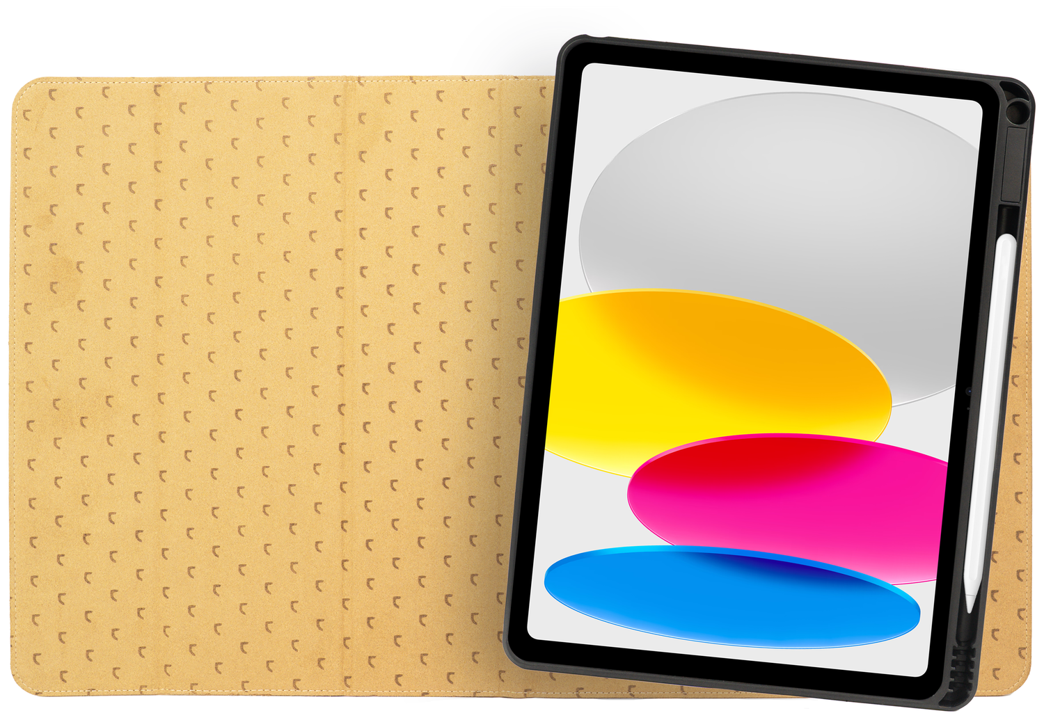Rosso Elite iPad 11 (2025) / 10.9 (2022) Hoes 2-in-1 Echt Leer Lichtbruin afbeelding 8