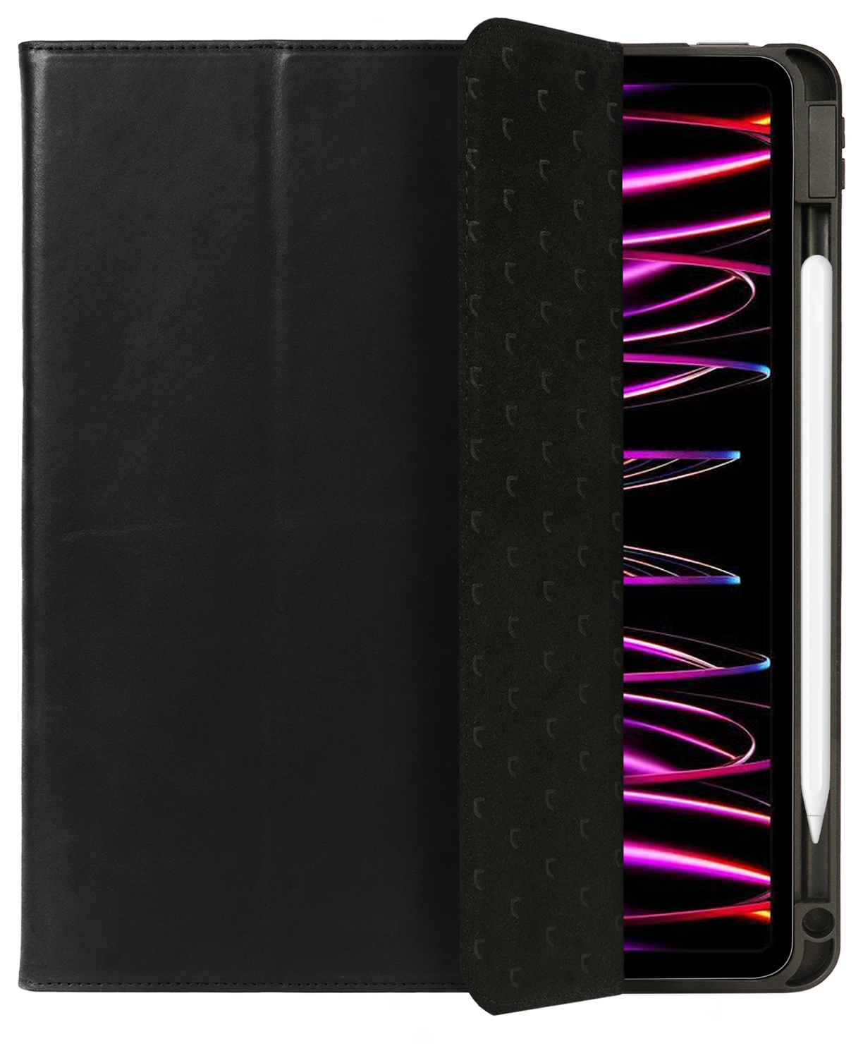 Rosso Elite iPad Pro 12.9 Hoes 2-in-1 Echt Leer Book Case Zwart afbeelding 9