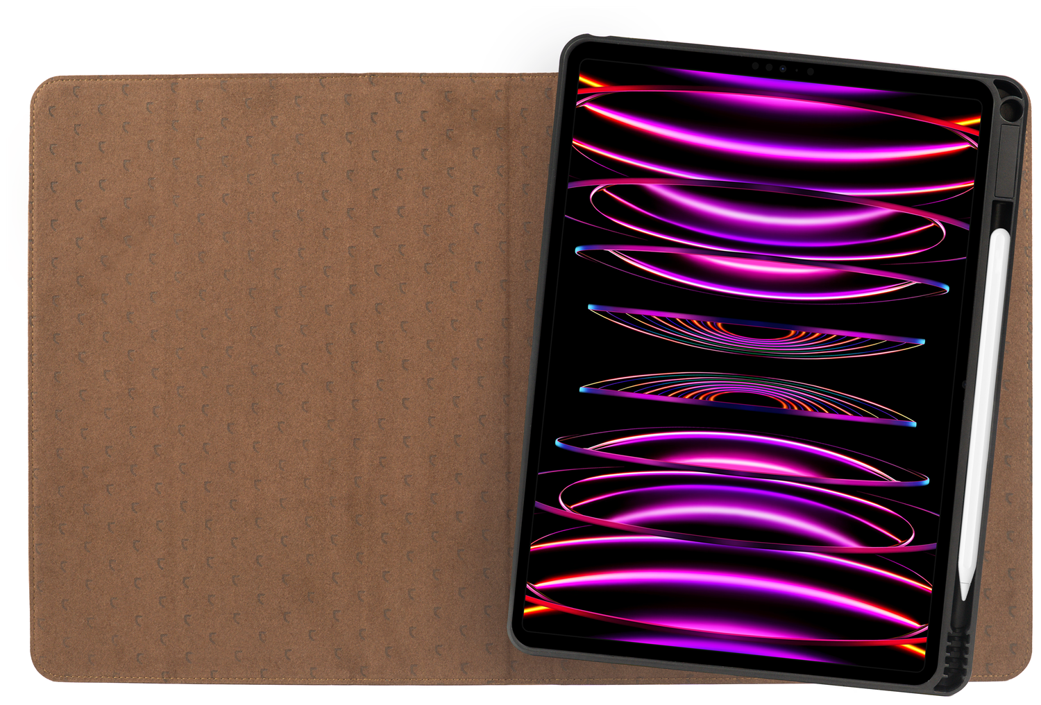 Rosso Elite iPad Pro 12.9 Hoes 2-in-1 Echt Leer Book Case Bruin afbeelding 8