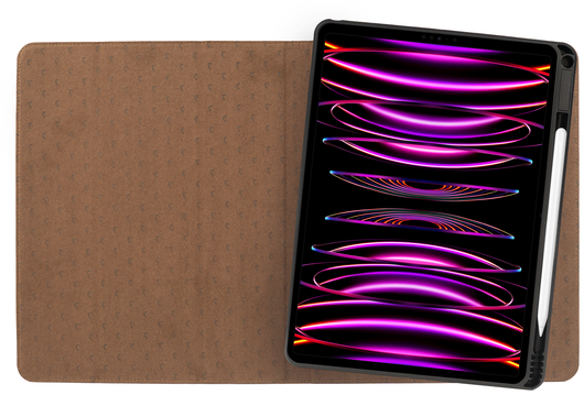 Rosso Elite iPad Pro 12.9 Hoes 2-in-1 Echt Leer Book Case Bruin afbeelding 8