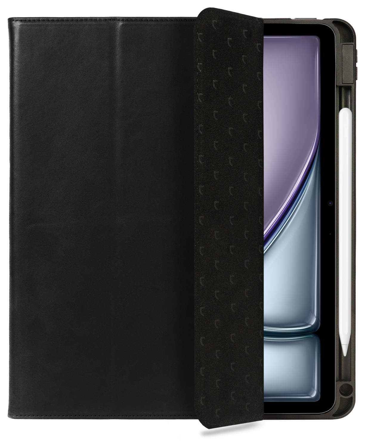 Rosso Elite iPad Air 13 (24/25) Hoes 2-in-1 Echt Leer Book Case Zwart afbeelding 1
