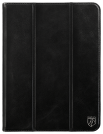 Rosso Elite iPad Air 13 (24/25) Hoes 2-in-1 Echt Leer Book Case Zwart afbeelding