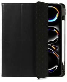 Rosso Elite iPad Pro 11 (2024) Hoes 2-in-1 Echt Leer Book Case Zwart afbeelding