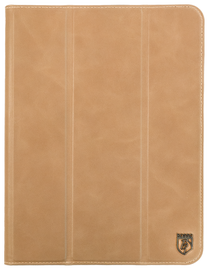 Rosso Elite iPad Pro 13 (2024) Hoes 2-in-1 Echt Leer Book Case Lichtbruin