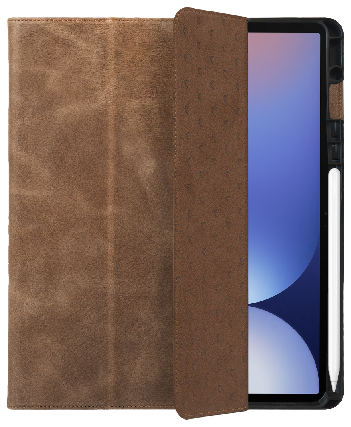 Rosso Elite Samsung Tab S10+/S9+/S9 FE+ Hoes 2-in-1 Echt Leer Bruin afbeelding 8