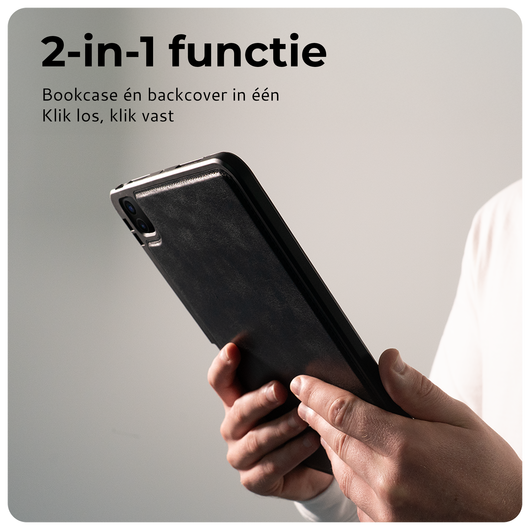 Rosso Elite Samsung Tab S10 Ultra / S9 Ultra Hoes 2-in-1 Echt Leer Zwart afbeelding 2