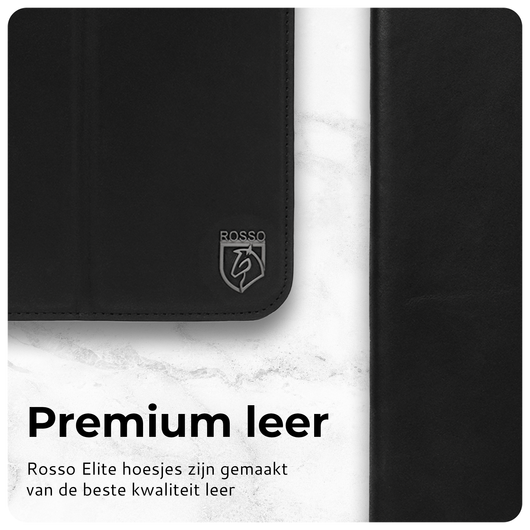 Rosso Elite Samsung Tab S10 Ultra / S9 Ultra Hoes 2-in-1 Echt Leer Zwart afbeelding 3