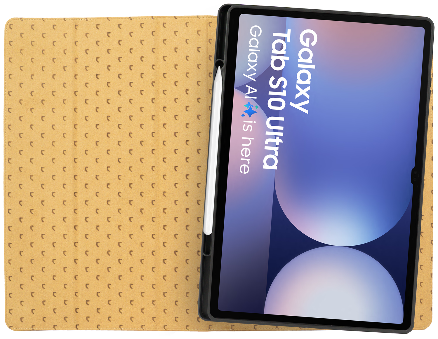 Rosso Elite Samsung Tab S10 Ultra / S9 Ultra Hoes 2-in-1 Echt Leer Lichtbruin afbeelding 8
