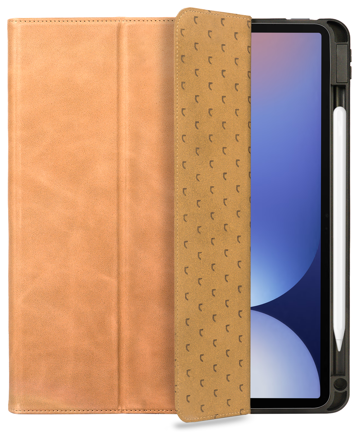 Rosso Elite Samsung Tab S10 Ultra / S9 Ultra Hoes 2-in-1 Echt Leer Lichtbruin afbeelding 1