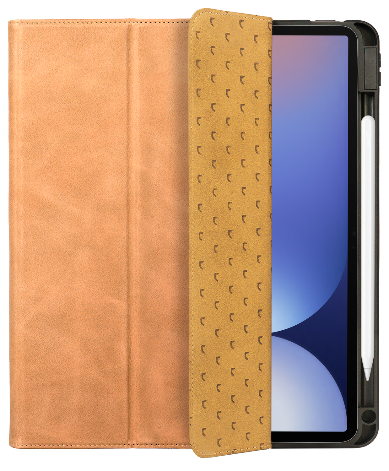 Rosso Elite Samsung Tab S10 Ultra / S9 Ultra Hoes 2-in-1 Echt Leer Lichtbruin afbeelding 9