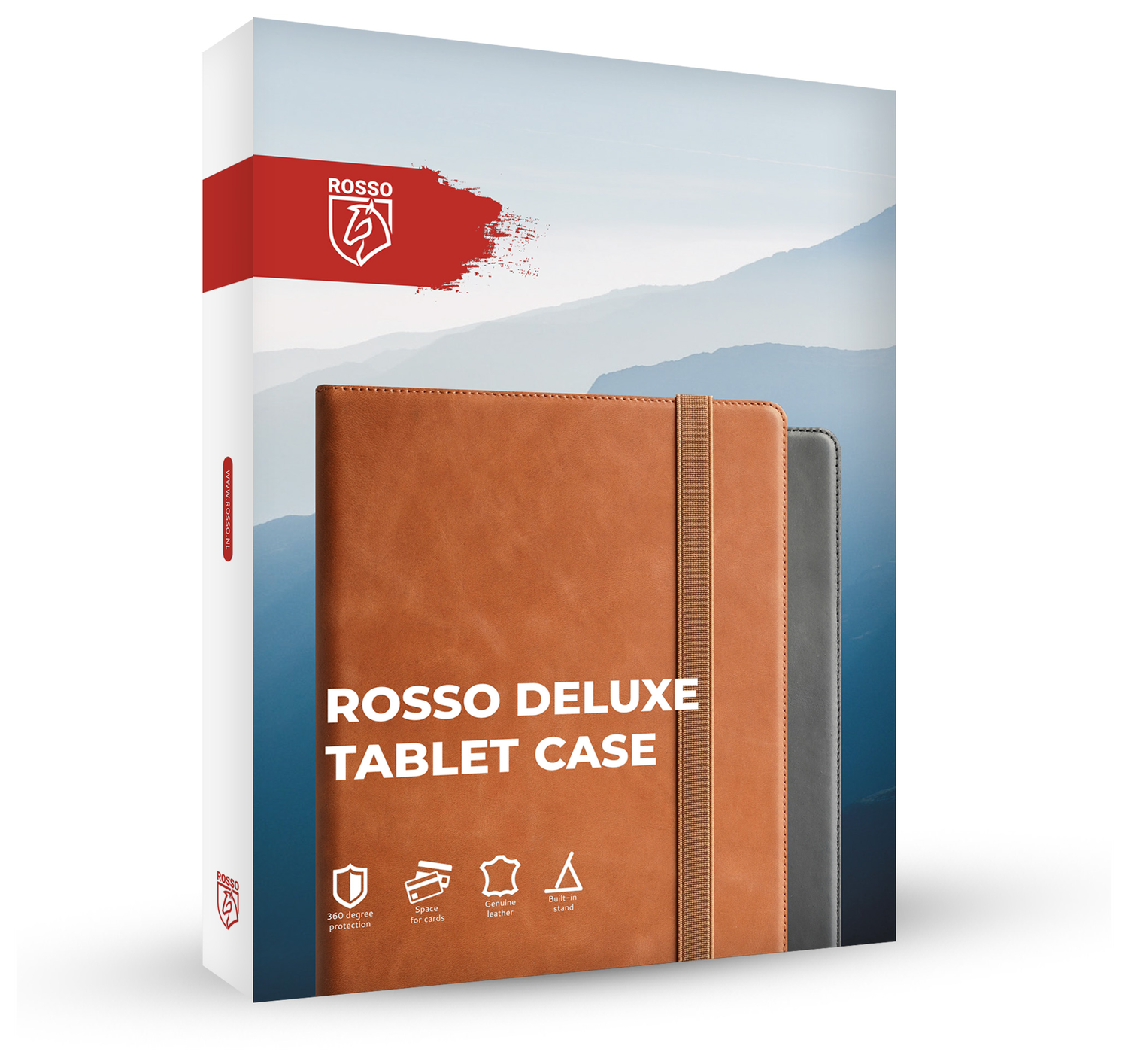 Rosso Deluxe MacBook / Laptop / iPad / Tablet Sleeve tot 14 Inch Echt Leer Zwart afbeelding 9