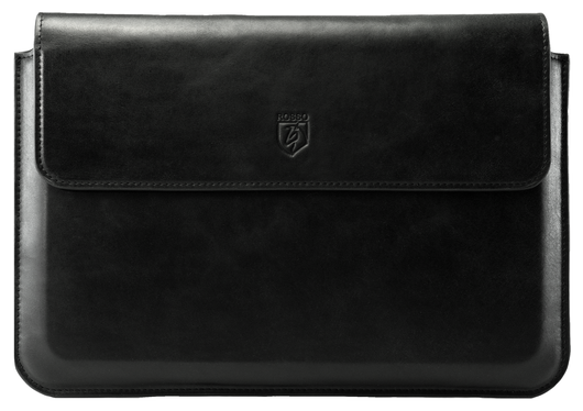 Rosso Deluxe MacBook / Laptop / iPad / Tablet Sleeve tot 14 Inch Echt Leer Zwart afbeelding 7