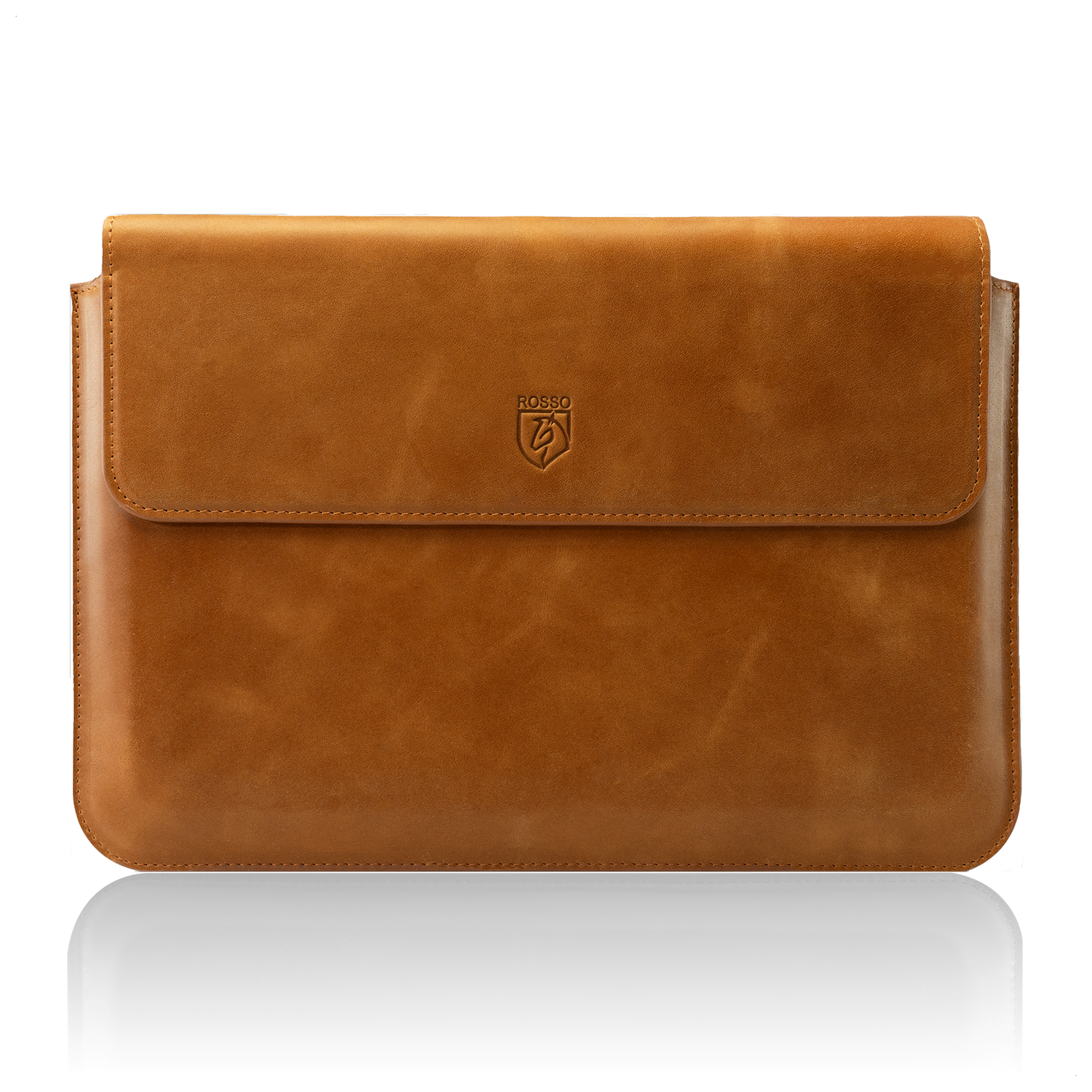 Rosso Deluxe MacBook / Laptop / iPad / Tablet Sleeve tot 14 Inch Echt Leer Bruin afbeelding 6