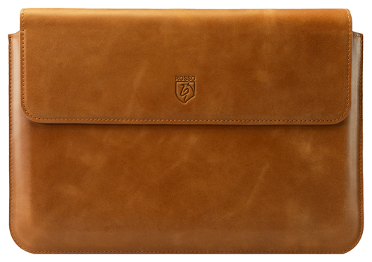 Rosso Deluxe MacBook / Laptop / iPad / Tablet Sleeve tot 14 Inch Echt Leer Bruin afbeelding 7
