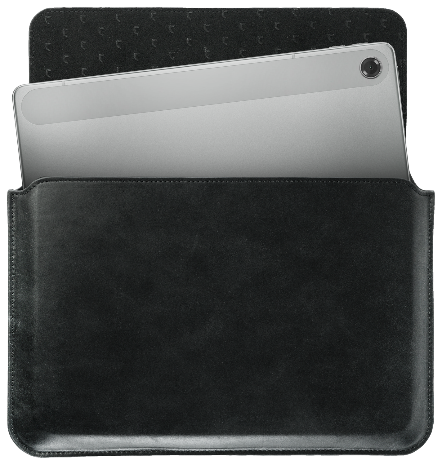 Rosso Deluxe MacBook / Laptop / iPad / Tablet Sleeve tot 11 Inch Echt Leer Zwart afbeelding 1