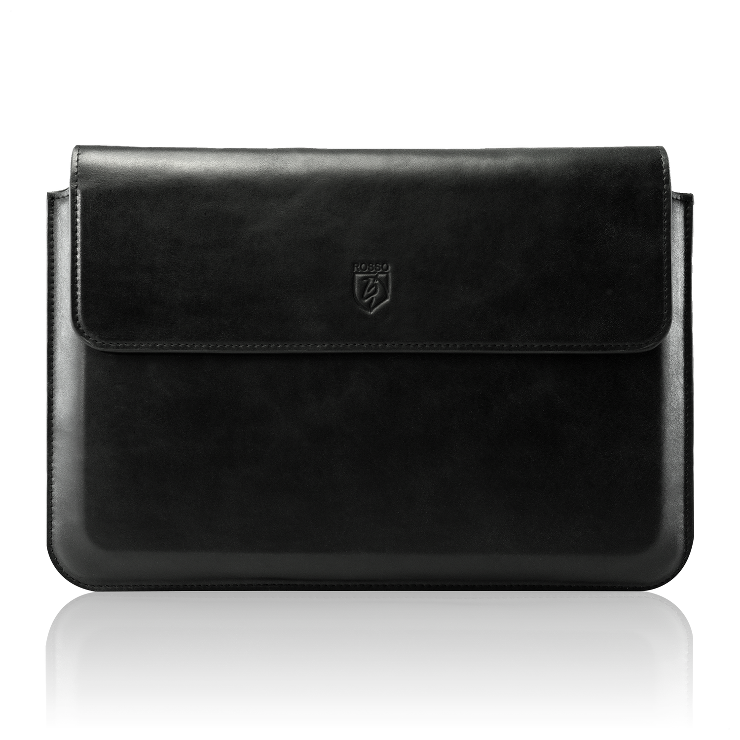 Rosso Deluxe MacBook / Laptop / iPad / Tablet Sleeve tot 11 Inch Echt Leer Zwart afbeelding 6