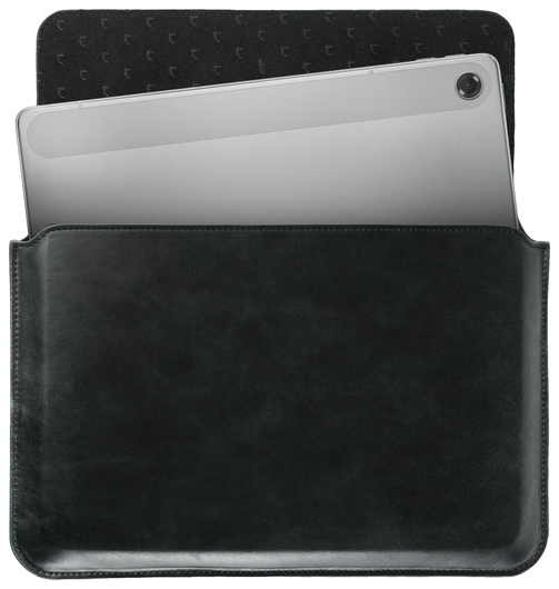 Rosso Deluxe MacBook / Laptop / iPad / Tablet Sleeve tot 11 Inch Echt Leer Zwart afbeelding 1