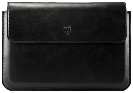 Rosso Deluxe MacBook / Laptop / iPad / Tablet Sleeve tot 11 Inch Echt Leer Zwart afbeelding 7
