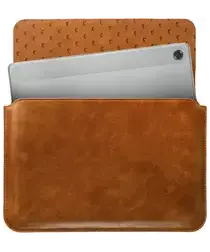 Rosso Deluxe MacBook / Laptop / iPad / Tablet Sleeve tot 11 Inch Echt Leer Bruin afbeelding