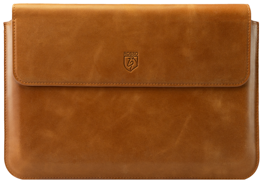 Rosso Deluxe MacBook / Laptop / iPad / Tablet Sleeve tot 11 Inch Echt Leer Bruin afbeelding 7