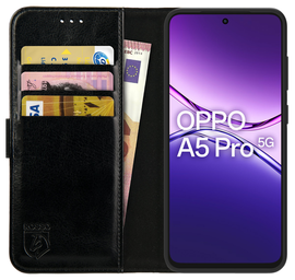 Rosso Element Oppo A5 Pro Hoesje Book Case Wallet Zwart