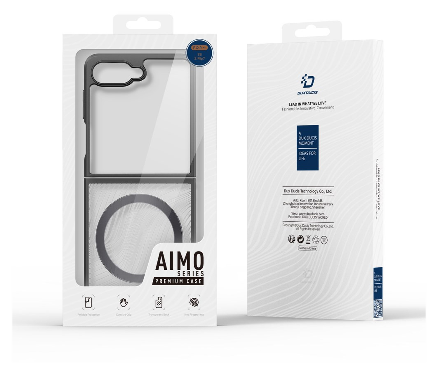 Dux Ducis Aimo Samsung Galaxy Z Flip 7 Hoesje MagSafe Back Cover Zwart afbeelding 10