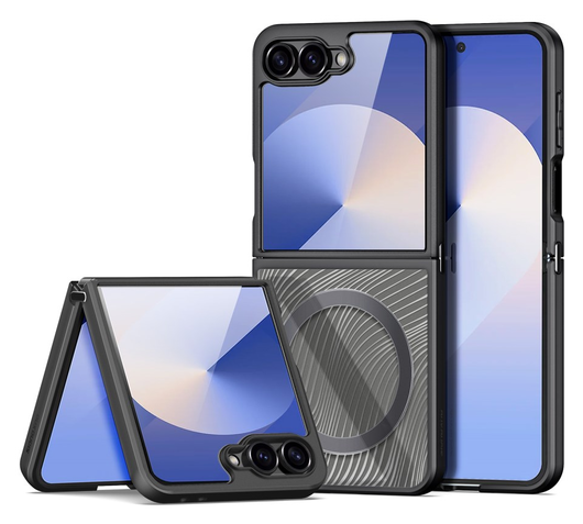 Dux Ducis Aimo Samsung Galaxy Z Flip 7 Hoesje MagSafe Back Cover Zwart afbeelding 1