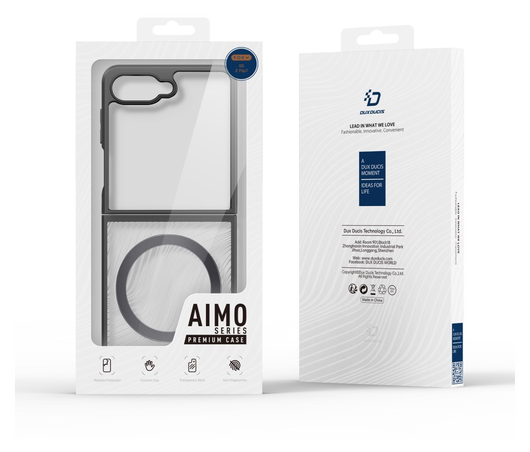 Dux Ducis Aimo Samsung Galaxy Z Flip 7 Hoesje MagSafe Back Cover Zwart afbeelding 10