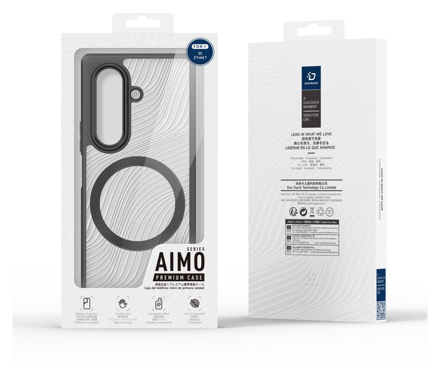 Dux Ducis Aimo Samsung Galaxy Z Fold 7 Hoesje MagSafe Back Cover Zwart afbeelding 8