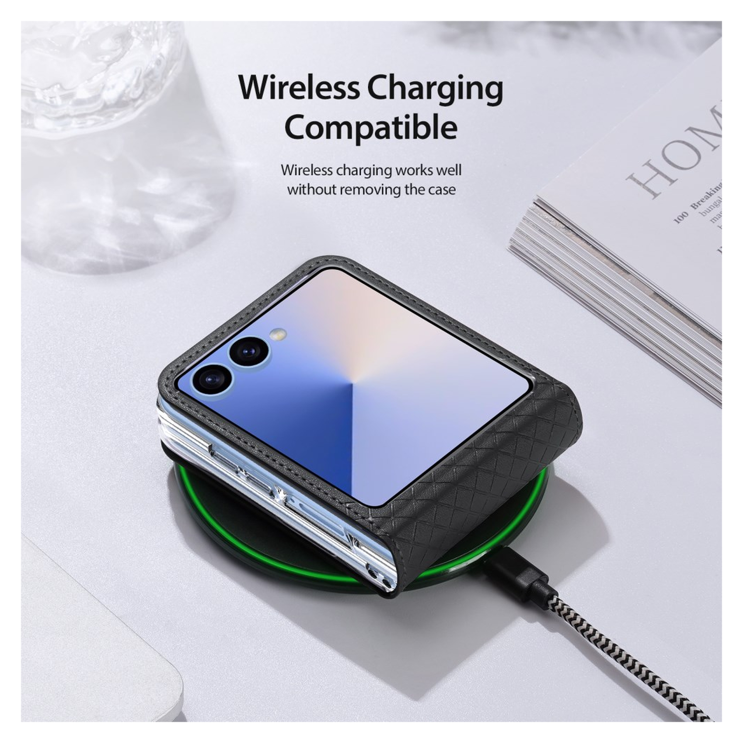 Dux Ducis Bril Samsung Galaxy Z Flip 7 Hoesje Back Cover Zwart afbeelding 9