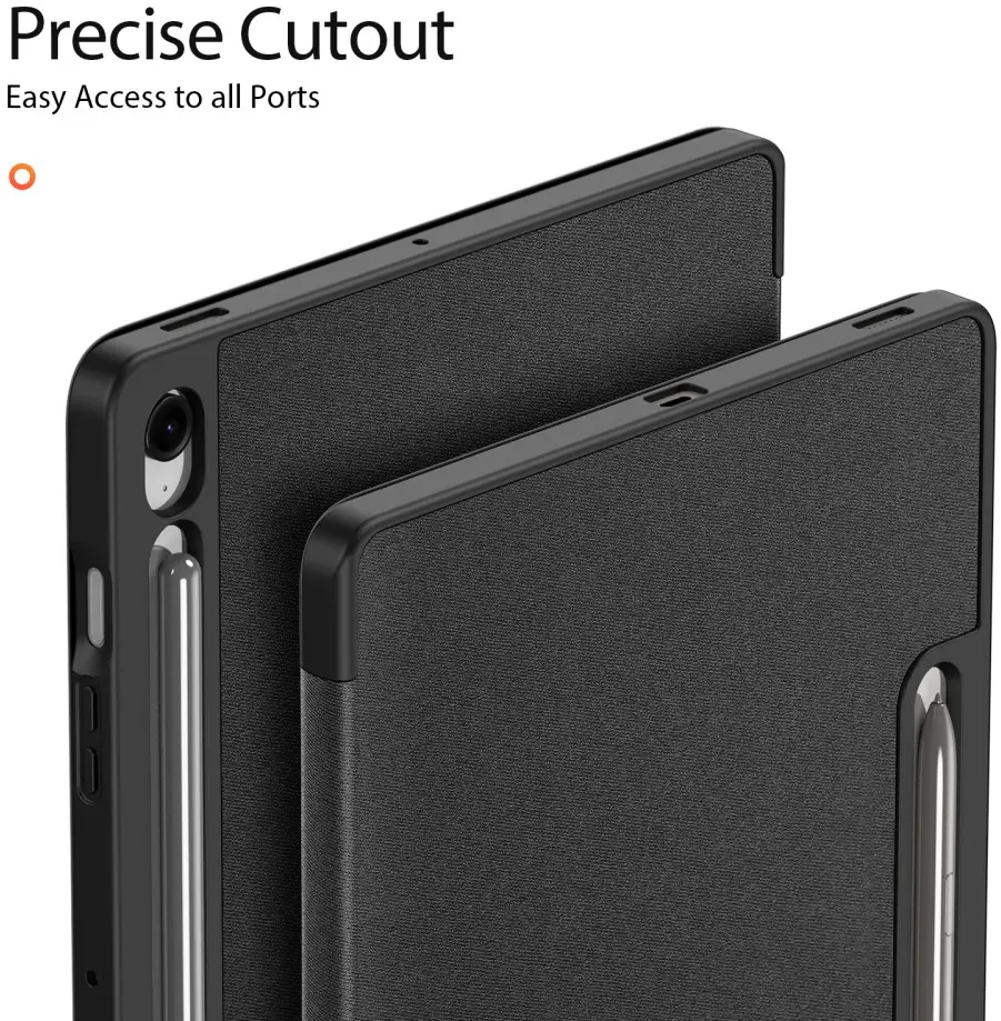 Dux Ducis Domo Samsung Galaxy Tab S10 FE Plus Hoes Tri-Fold Book Case Zwart afbeelding 6