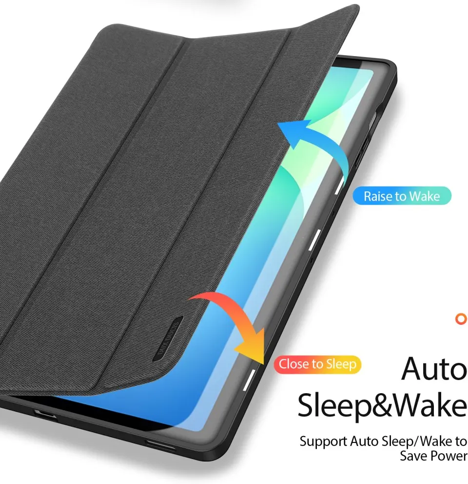Dux Ducis Domo Samsung Galaxy Tab S10 FE Plus Hoes Tri-Fold Book Case Zwart afbeelding 8