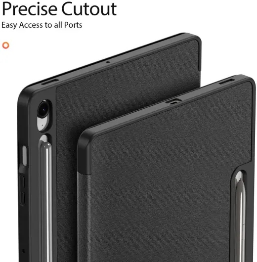 Dux Ducis Domo Samsung Galaxy Tab S10 FE Plus Hoes Tri-Fold Book Case Zwart afbeelding 6