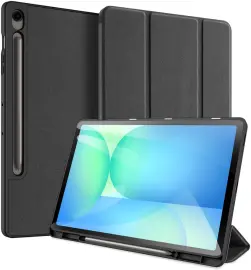 Dux Ducis Domo Samsung Galaxy Tab S10 FE Plus Hoes Tri-Fold Book Case Zwart