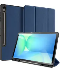 Dux Ducis Domo Samsung Galaxy Tab S10 FE Plus Hoes Tri-Fold Book Case Blauw afbeelding
