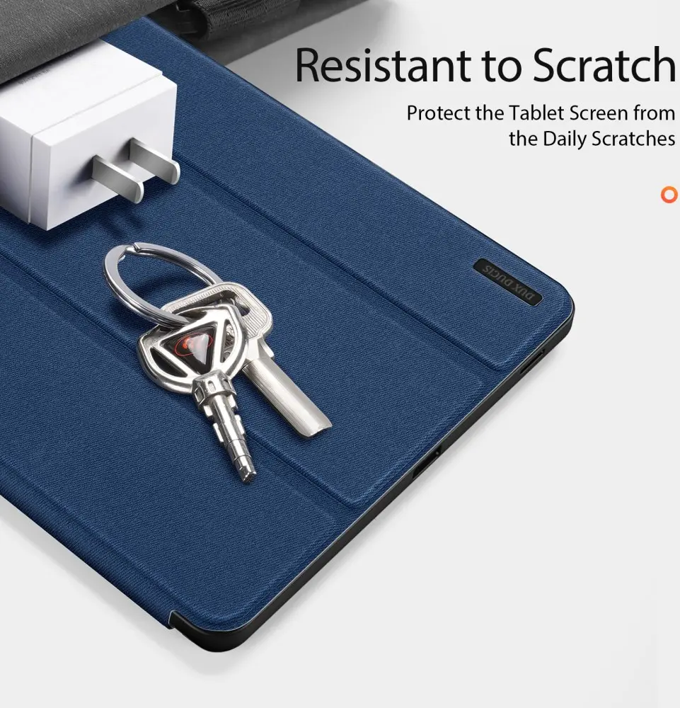 Dux Ducis Domo Samsung Galaxy Tab S10 FE Plus Hoes Tri-Fold Book Case Blauw afbeelding 3