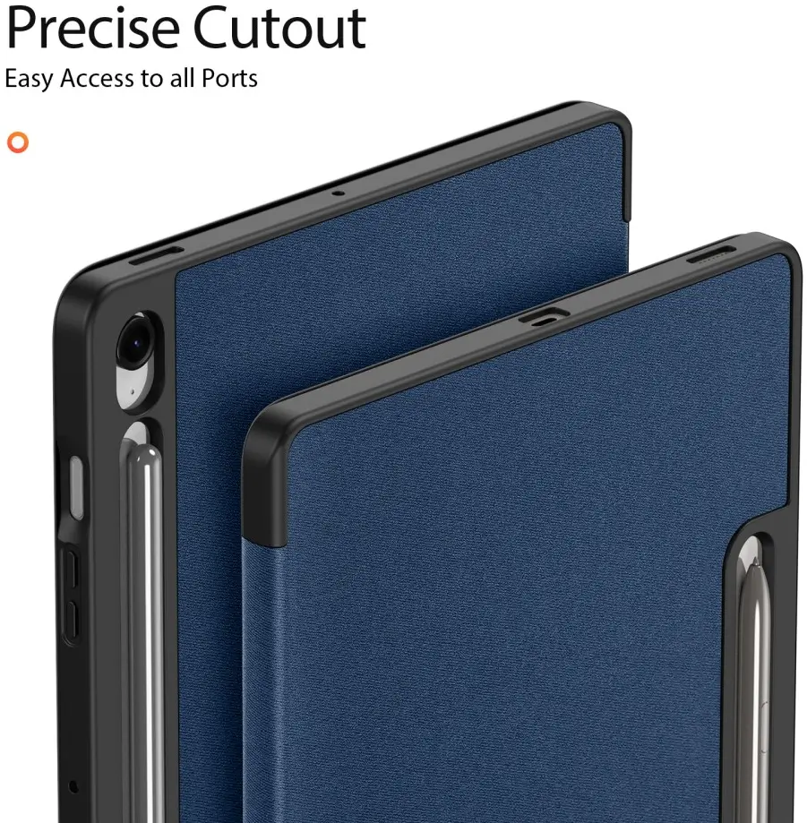 Dux Ducis Domo Samsung Galaxy Tab S10 FE Plus Hoes Tri-Fold Book Case Blauw afbeelding 5