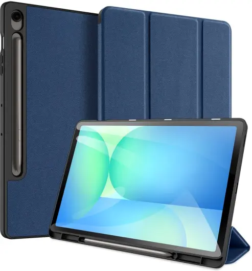 Dux Ducis Domo Samsung Galaxy Tab S10 FE Plus Hoes Tri-Fold Book Case Blauw afbeelding 1