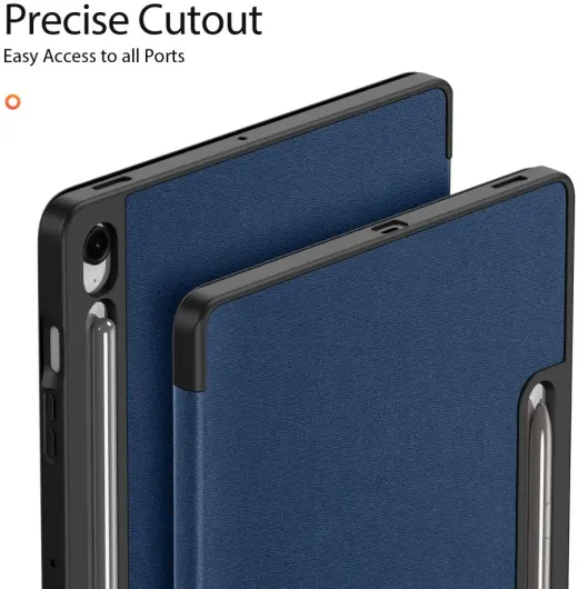 Dux Ducis Domo Samsung Galaxy Tab S10 FE Plus Hoes Tri-Fold Book Case Blauw afbeelding 5