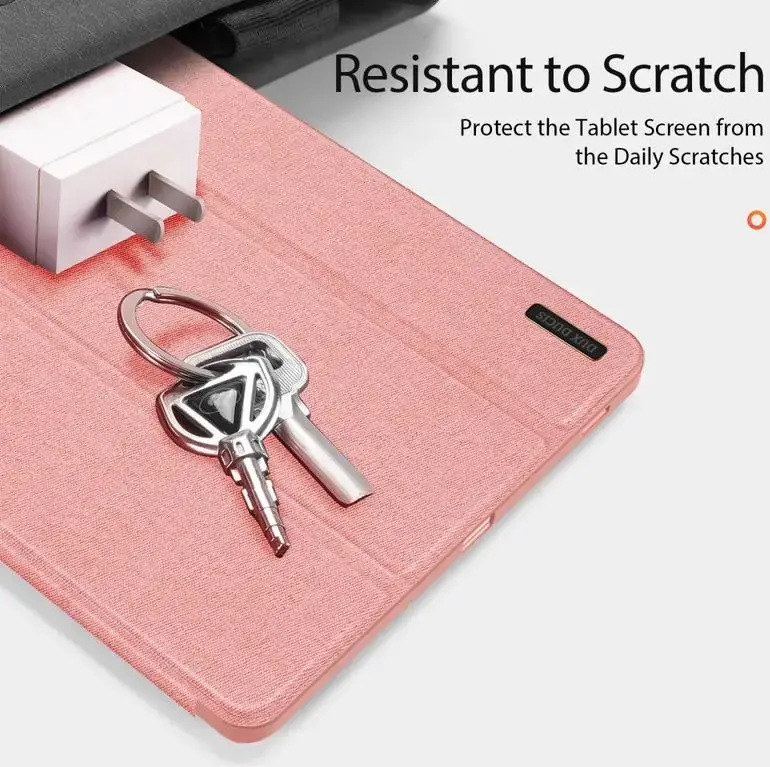 Dux Ducis Domo Samsung Galaxy Tab S10 FE Plus Hoes Tri-Fold Book Case Roze afbeelding 4
