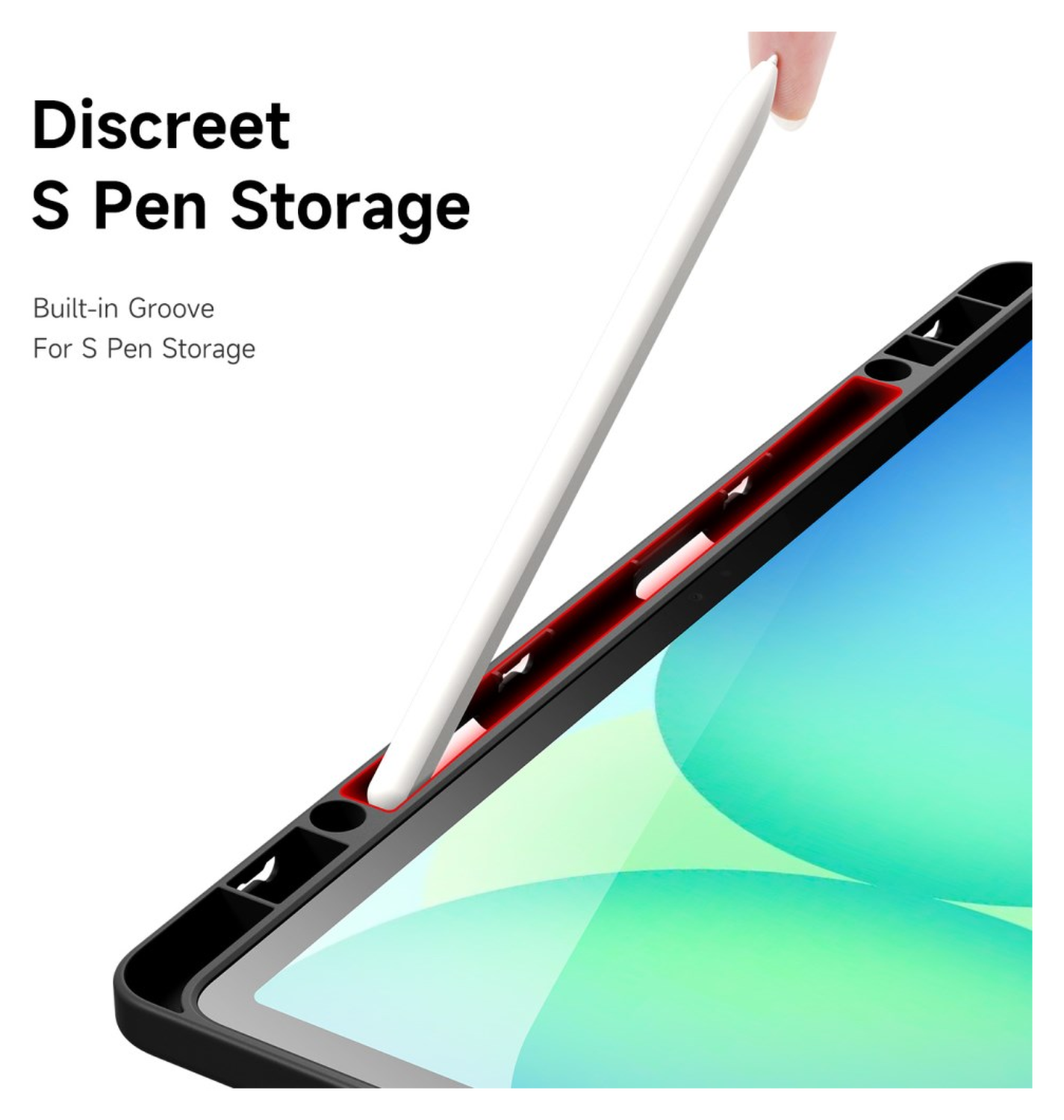Dux Ducis Magi Samsung Galaxy Tab S10 FE Plus Hoes V-Fold Book Case Zwart afbeelding 6