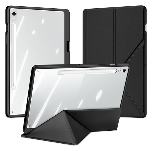Dux Ducis Magi Samsung Galaxy Tab S10 FE Plus Hoes V-Fold Book Case Zwart afbeelding 2