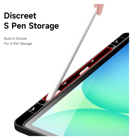 Dux Ducis Magi Samsung Galaxy Tab S10 FE Plus Hoes V-Fold Book Case Zwart afbeelding 6