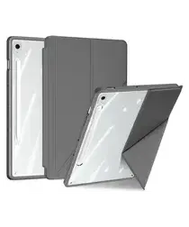 Dux Ducis Magi Samsung Galaxy Tab S10 FE Plus Hoes V-Fold Book Case Grijs afbeelding