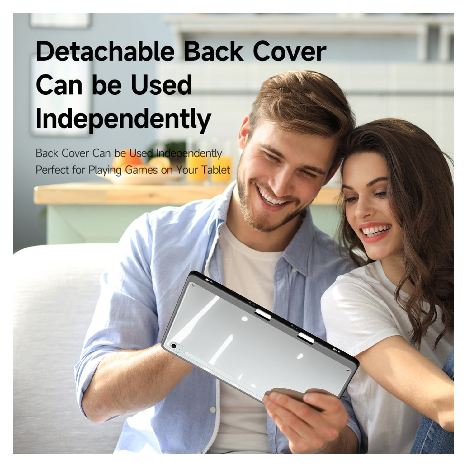 Dux Ducis Magi Samsung Galaxy Tab S10 FE Plus Hoes V-Fold Book Case Grijs afbeelding 3