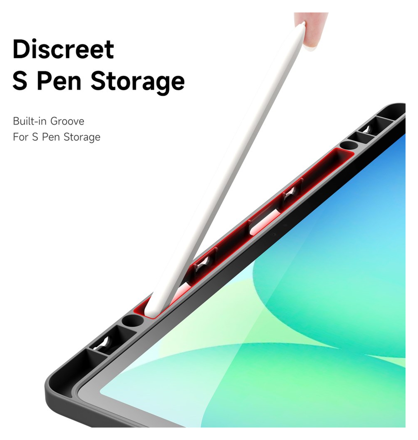 Dux Ducis Magi Samsung Galaxy Tab S10 FE Plus Hoes V-Fold Book Case Grijs afbeelding 6