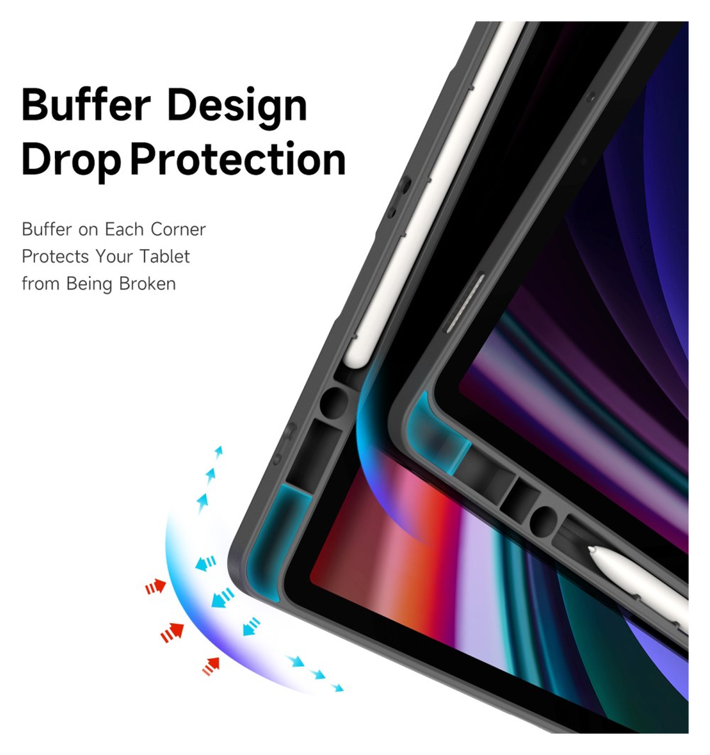 Dux Ducis Magi Samsung Galaxy Tab S10 FE Plus Hoes V-Fold Book Case Grijs afbeelding 7