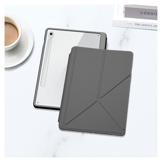 Dux Ducis Magi Samsung Galaxy Tab S10 FE Plus Hoes V-Fold Book Case Grijs afbeelding 11